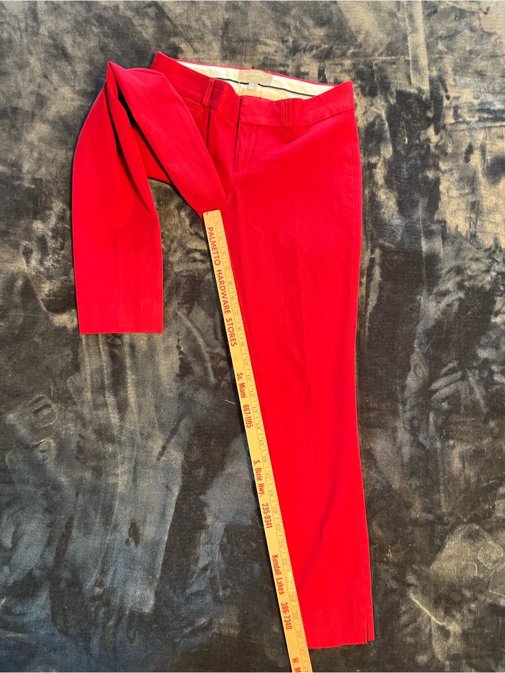 Banana Republic Sloan Slim Ankle Jeans in Red, size 0 - Picture 3 of 7